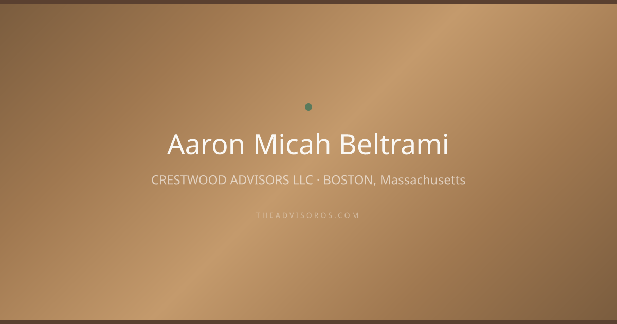 Aaron Micah Beltrami - Financial Advisor in BOSTON, Massachusetts ...