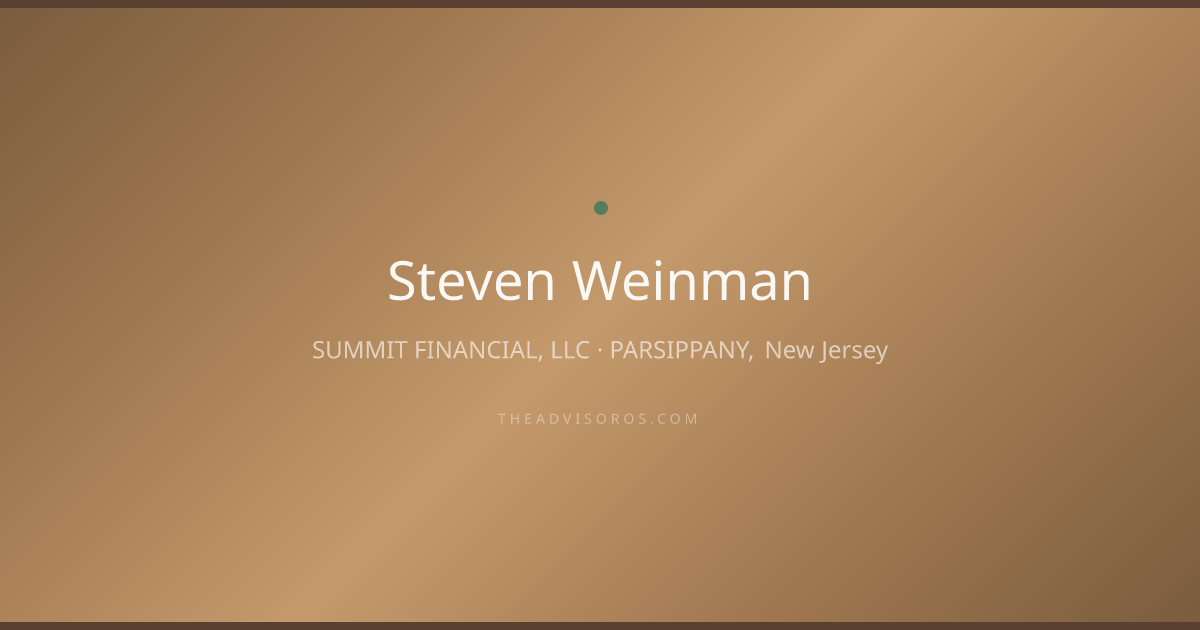 Steven Weinman - Financial Advisor in PARSIPPANY, New Jersey | AdvisorOS