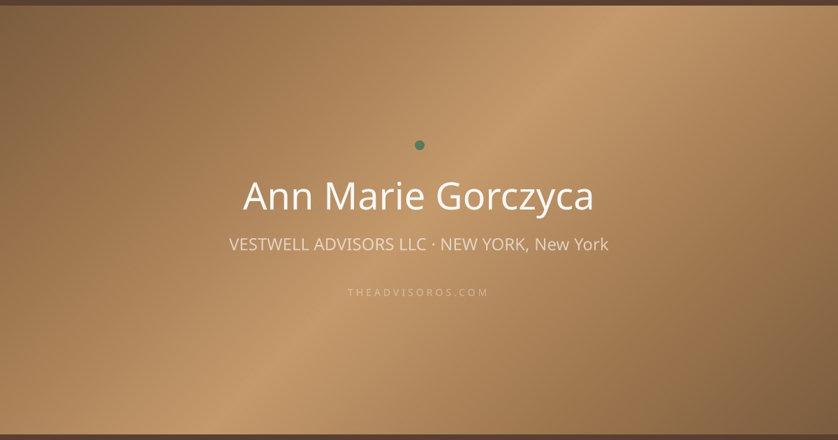 Ann Marie Gorczyca - Financial Advisor in NEW YORK, New York | AdvisorOS